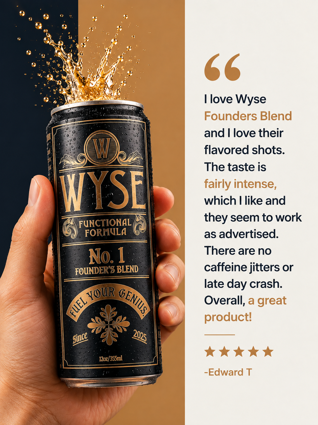 Wyse Founders Blend - 12oz Nootropic Cans