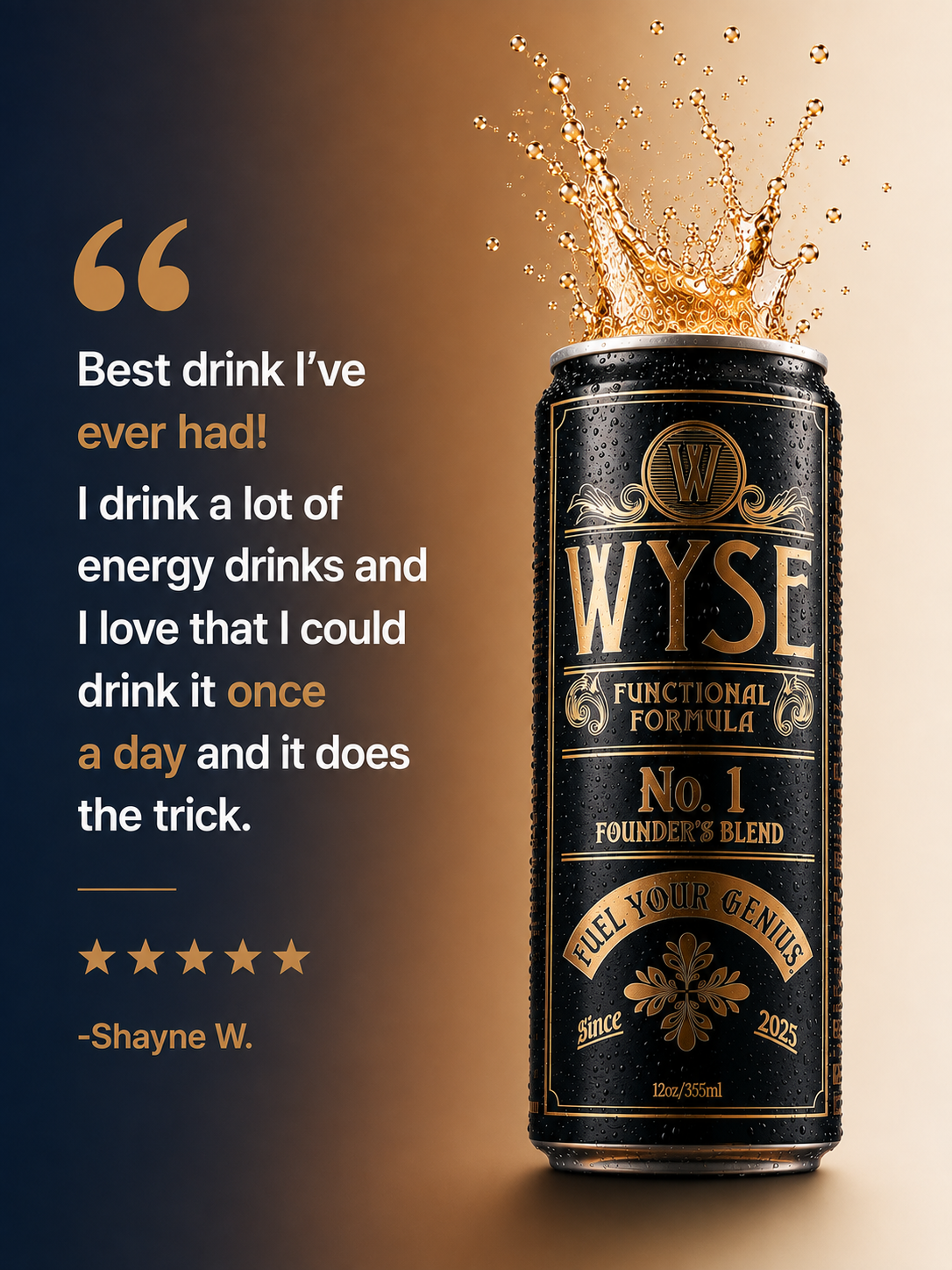 Wyse Founders Blend - 12oz Nootropic Cans