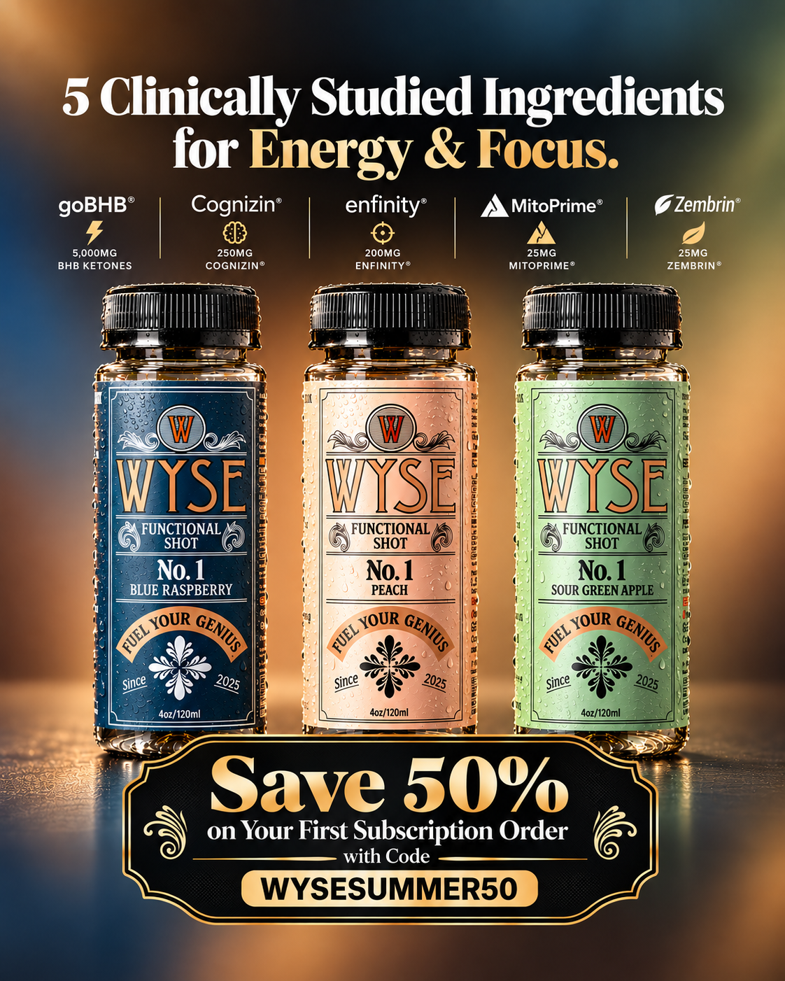 Wyse No. 1 - 4oz Nootropic Shots