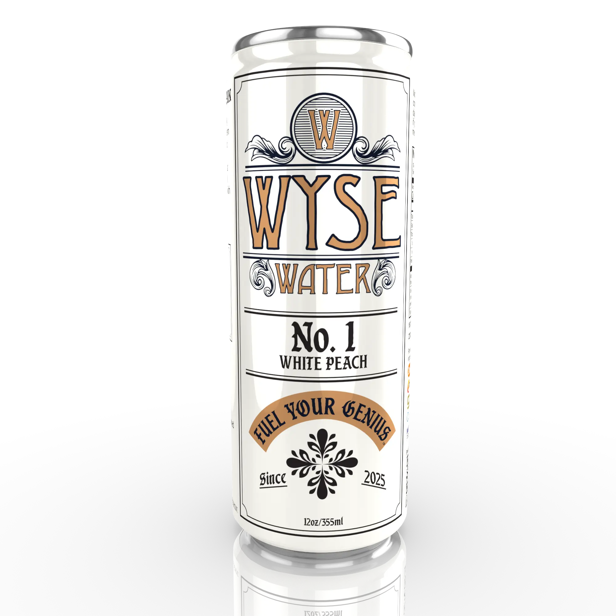 Wyse No. 1-White Peach | 12oz Can | lightly carbonated