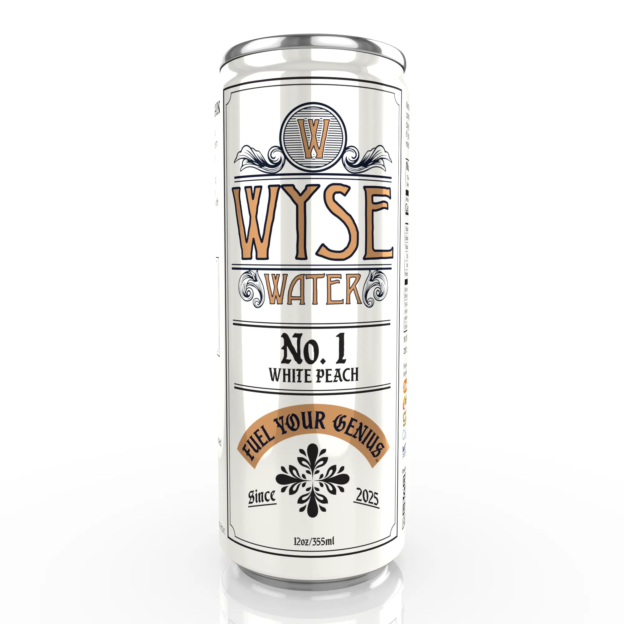 Wyse No. 1-White Peach | 12oz Can | lightly carbonated